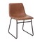 Flash Furniture 18" Light Brown LeatherSoft Dining Chairs, 2PK ET-ER18345-18-LB-BK-GG - alternate 3